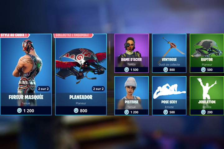 Boutique Fortnite 20 juillet